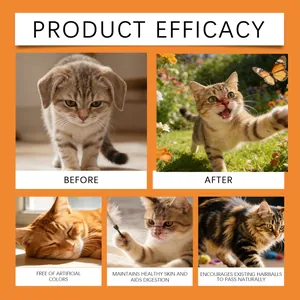 Cat nutritional drops for healthy skin, digestion aid, and natural hairball passage