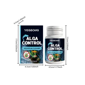 YEGBONG Aquarium Algenbekämpfungsreiniger 50g Flasche und Box Abmessungen für die Tankpflege
