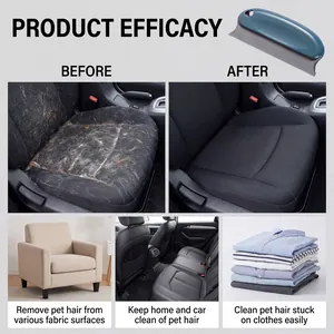 Strumento professionale per rimozione peli animali, efficace su sedili auto e vestiti