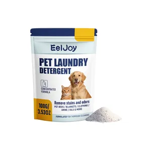 Detergente concentrado EelJoy de 100g para manchas y olores en camas y ropa para mascotas.