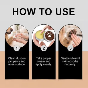 Guía paso a paso para aplicar la crema anti grietas EelJoy para patas y nariz de mascotas