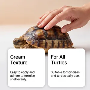 Crème hydratante pour carapaces de tortues avec une texture crémeuse onctueuse