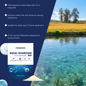 Klares Flusswasser zeigt die Wirkung des Reinigungspulvers für Aquarien