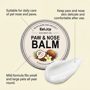 Détail du baume pour pattes et truffe EelJoy à l'huile de coco et texture crémeuse