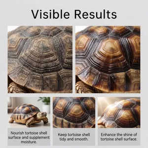 Résultats avant et après du baume hydratant pour carapace de tortue pour plus d'éclat.
