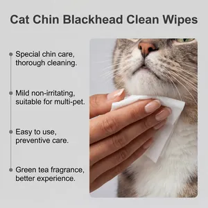 Detailed demonstration of cat chin blackhead cleaning wipes with green tea scent