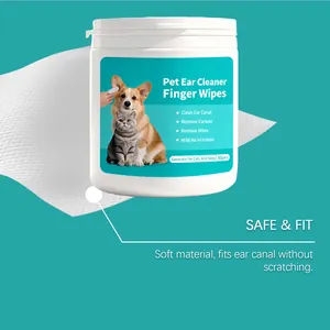 Toallitas suaves para la limpieza de oídos de mascotas, aptas para perros y gatos