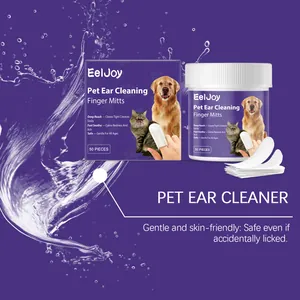 Salviette per la pulizia delle orecchie EelJoy per animali, 50 pezzi, formula delicata.