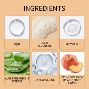 Gedetailleerde ingrediëntenlijst voor milde hondenshampoo met aloë vera en perzikextract