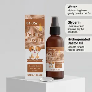 Spray d'huile de soin pour poils d'animaux EELJOY 30ml à la glycérine et ricin