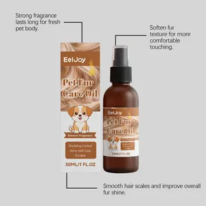 Détail du flacon pulvérisateur et boîte d'huile de soin pour animaux EelJoy