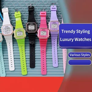 Square Multifunctional Electronic Digital Watch With Luminous Night Light Alarm Waterproof Sport Watch For Teens Men Women