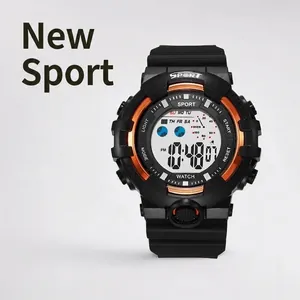 Schüler Sport Digitaluhr Für Jungen Wasserdicht Leuchtende Elektronische Uhr Multifunktionale Jugend Armbanduhr Für Schule Sport