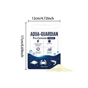 Detailed dimensions of 100g AQUA-GUARDIAN aquaculture water clarifier powder