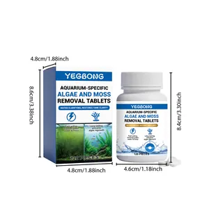 Detaillierte Maße für YEGBONG Aquarium Algen- und Moosentferner Tabletten, 120 Stück