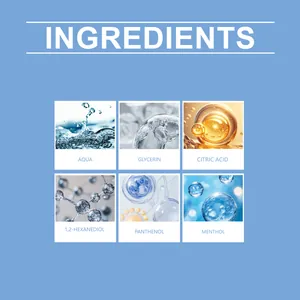 Elenco degli ingredienti per spray orale per animali con mentolo e glicerina pura