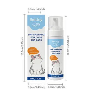 EELJOY waterless pet shampoo for dogs and cats with clear dimension labels