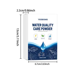 YEGBONG Wasserqualitätspflegepulver für Aquarien mit Maßen 13 x 6,7 x 2,2 cm.