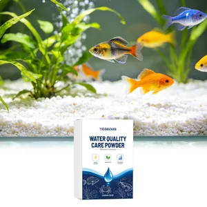 YEGBONG Aquarium Wasserqualität Pflegepulver zur Reinigung für kristallklares Wasser