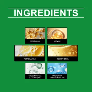 Detail view showing natural ingredients like coconut oil and beeswax for pet balm.