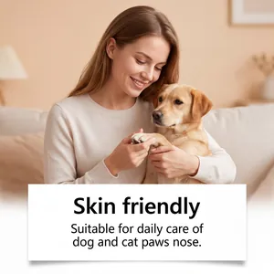 Skin-friendly pet care balm application for daily dog and cat paw and nose maintenance