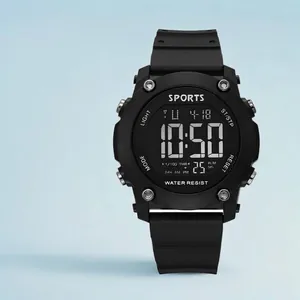 Outdoor Sports Digital Watch Waterproof Luminous Alarm Stopwatch Date Week Display Casual Electronic Student Wristwatch