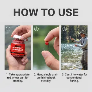 Instructions en trois étapes pour utiliser l'appât de blé rouge MoonSpry pour la pêche