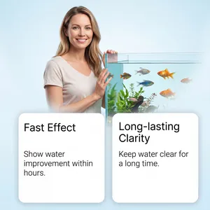 Detailansicht eines kristallklaren Aquariums zeigt die Wirkung des Wasserklärers.