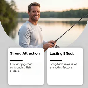 Professional fisherman fishing outdoors illustrating long-term release of sweet fish attractant