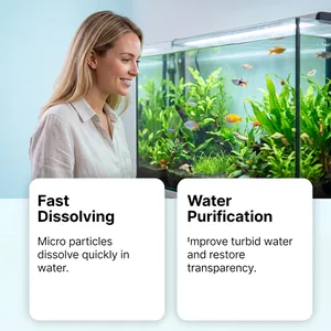 Klare Aquarienwasserreinigungswirkung mit schnell auflösenden Tablettendetails