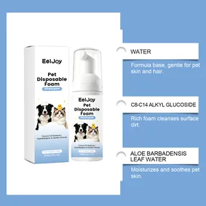 EELJOY Shampooing mousse sans rinçage pour animaux à l'aloès et à l'huile de coco.