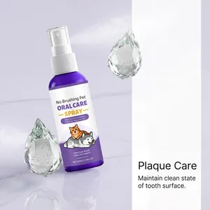 Pet oral care spray for plaque care and mint fresh breath for cats and dogs 50ml