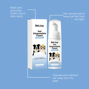 Détail du shampooing mousse sans rinçage EelJoy pour chiens et chats, formule douce.