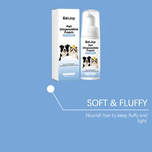 EelJoy Shampooing mousse sans rinçage pour animaux 60ml poils doux