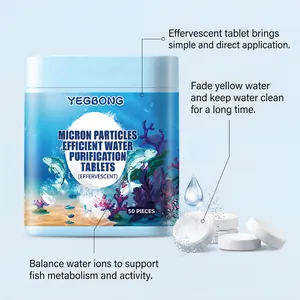 Effiziente Wasserreinigungstabletten für Aquarien, Detailansicht der Brausetabletten für Wasser