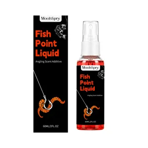 MoonSpry 60ml fish attractant spray with red worm scent additive for fishing angling