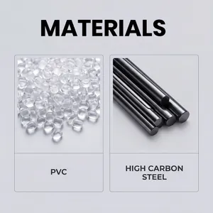 Materialdetails des Weichgarnelenköders aus hochwertigem PVC und Kohlenstoffstahl