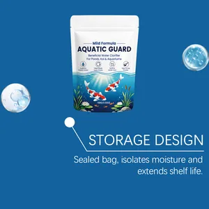 Aquatic Guard Wasserklärer-Pulver in einem feuchtigkeitsisolierten Siegelbeutel.