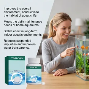YEGBONG Wasserreinigungstabletten für ein klares Heimaquarium-Set
