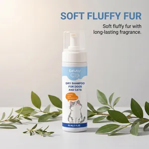 EelJoy pet dry shampoo foam for cats and dogs ensuring soft fluffy fur with aroma