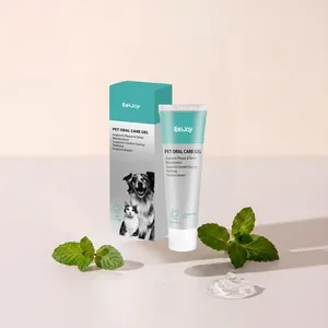 Professional pet oral care gel packaging and texture detail for dogs and cats by EelJoy.