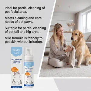 EelJoy waterless pet dry shampoo for dogs and cats used for cleaning golden retriever paws