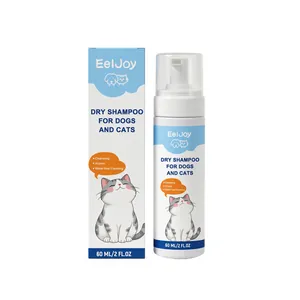 EelJoy waterless foam shampoo for dogs and cats in 60ml bottle and packaging box