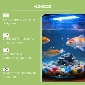 Algenvernichter-Funktionen mit klarem Aquarium und Goldfischen im Detail