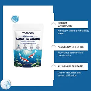 Detaillierte Ansicht der Inhaltsstoffe von Aquatic Guard für klares Aquariumwasser.