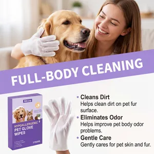 Toallitas de guante EelJoy para mascotas para limpieza corporal total y eliminación de olores