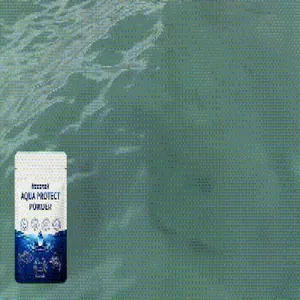 Detailansicht der HozoneX Aqua Protect Pulver Verpackung für Gartenpool Wasserpflege