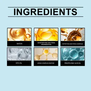 Infographic detail showing the active ingredients of aquarium water clarifier and algae remover