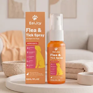 Spray Anti-Puces Et Tiques Pour Chiens Huile Végétale Naturelle Solution Nettoyante Apaisante Répulsif Pour Toutes Races