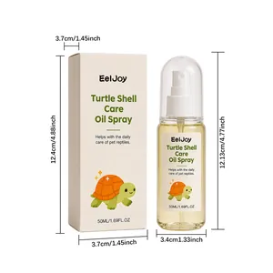 Détail du spray de soin pour tortue EelJoy avec dimensions précises de hauteur et largeur